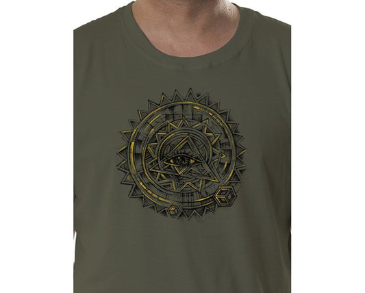Men's T Shirt,Hand Made Silk Prints,Tribal Shirt,Spiritual T Shirts,Festival Clothing Men,Burning Man,Cool Men Shirt Psy Tance Goa,Gift,