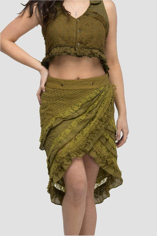 Pixie Skirt,Burning Man,Festival Skirt,Faerie Clothing,Boho Skirt,Gypsy Skirt,Fairy Skirt,Bohemian Clothing,Hippie Skirt Elven Skirt, Goa