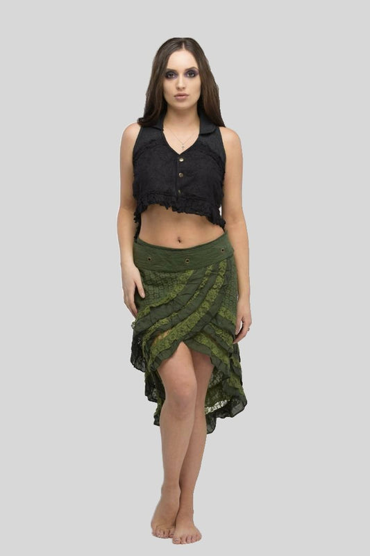 Pixie Skirt,Fairy Wrap Skirt,Festival Skirt,Forest skirt,Gypsy Skirt,Bohemian,Rave,Elven,Hippie,Burning Man,Goa,Psytrance Doof Skirt.