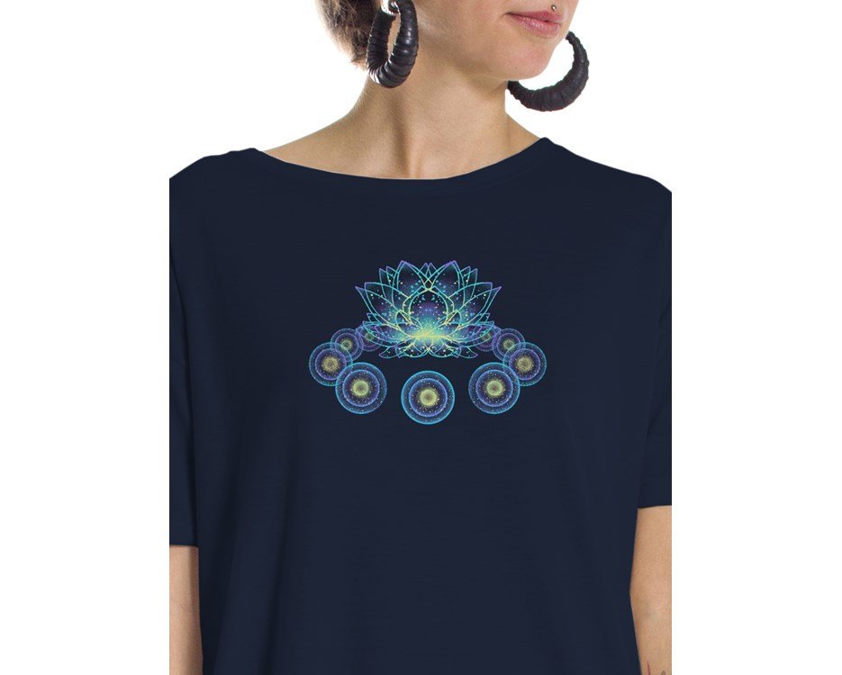 Women's T Shirt Fits All,Screen Prints,Tribal Shirt, Spiritual Shirts, Festival Clothing,Burning Man, Psy Tance Goa Tribal Clothing,