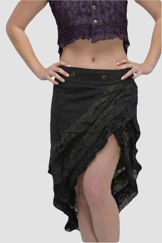 Black Mini Skirt, Flare Mini Skirt, Gothic Skirt, Fairy Skirt, Psytrance  Skirt, Rave Clothing, Festival Clothing, Boho Skirt, Pixie Clothes -   Israel